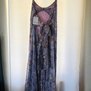 Purple floral maxi dress